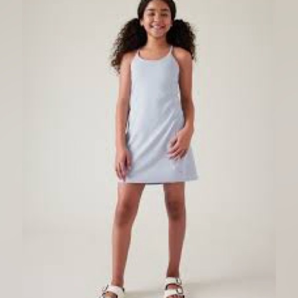 Athleta Girl Everyday Dress Size 12 Sea Fog Blue Sold Out Online - Picture 7 of 11